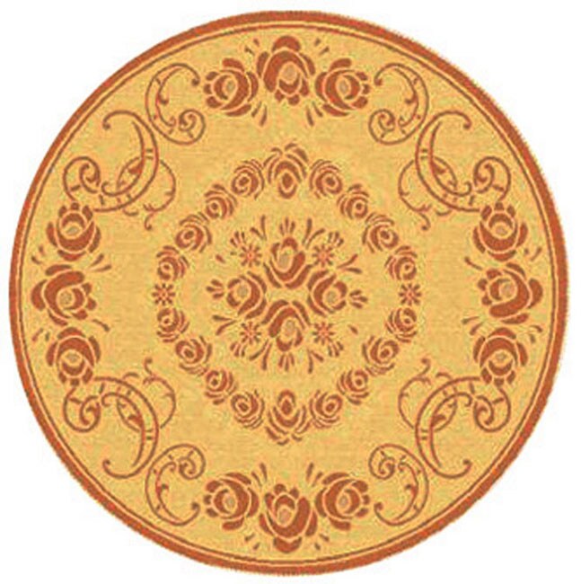 Safavieh Garden Elegance Natural/ Terracotta Indoor/ Outdoor Rug (6'7
