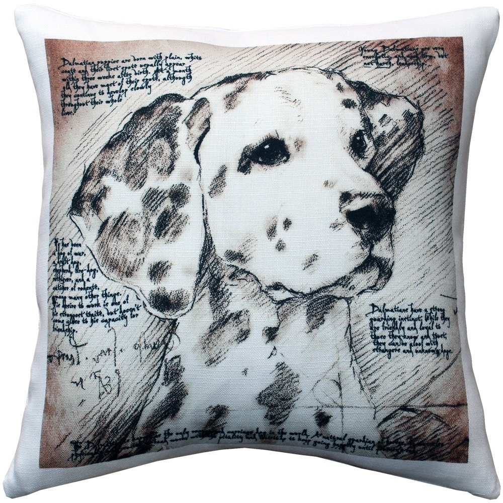 Pillow Decor Dalmatian 17x17 Dog Pillow Bed Bath Beyond