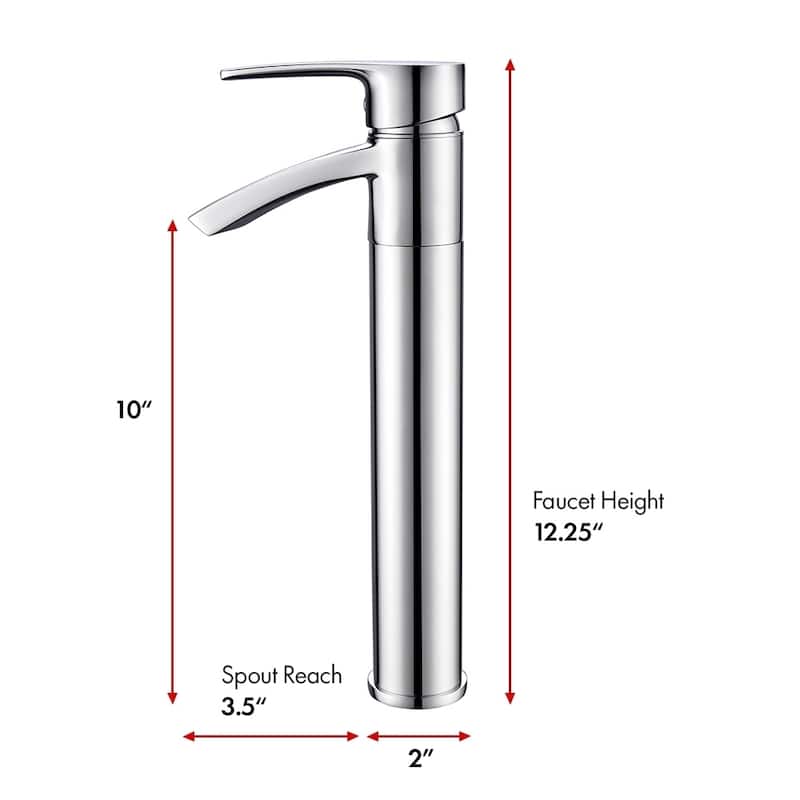 Ariana 12" Single Hole Vessel Sink Bathroom Faucet with Swivel Spout