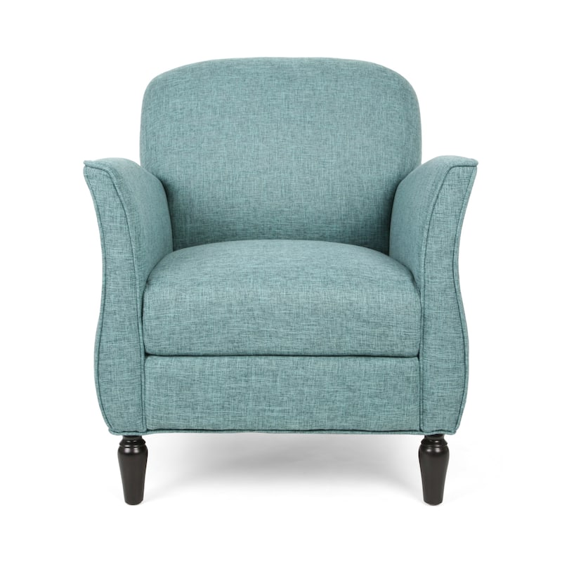 Swainson Traditional Tweed Armchair by Christopher Knight Home - teal tweed