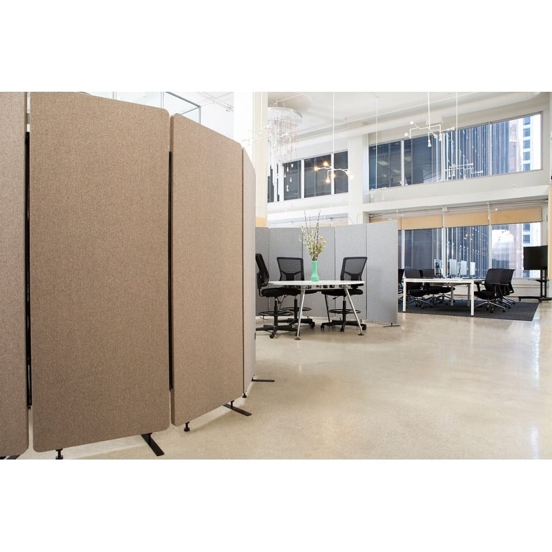 Luxor Reclaim Office, Classroom Wall Partition Freestanding Acoustic Room Divider, Expansion Panel- Misty Gray - Not Available