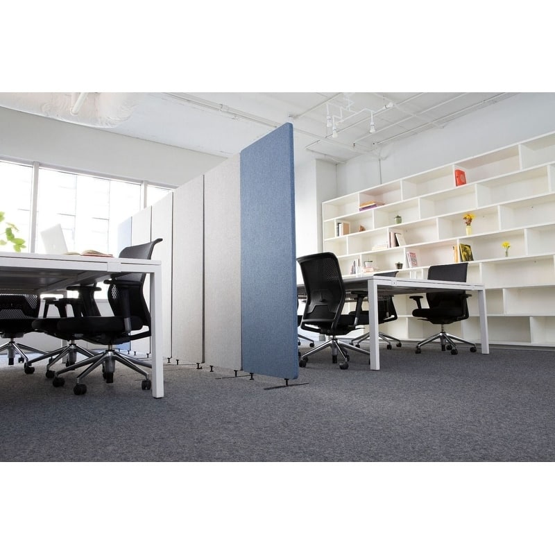 Luxor Reclaim Office, Classroom Wall Partition Freestanding Acoustic Room Divider, Expansion Panel- Misty Gray - Not Available