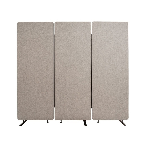 Luxor Reclaim Office, Classroom Wall Partition Freestanding Acoustic Room Divider - 3 Pack, Misty Gray