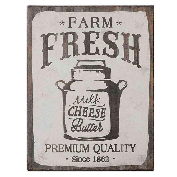 Download Shop Vintage Farm Fresh Milk Cheese Eggs Metal Sign 10" x ...