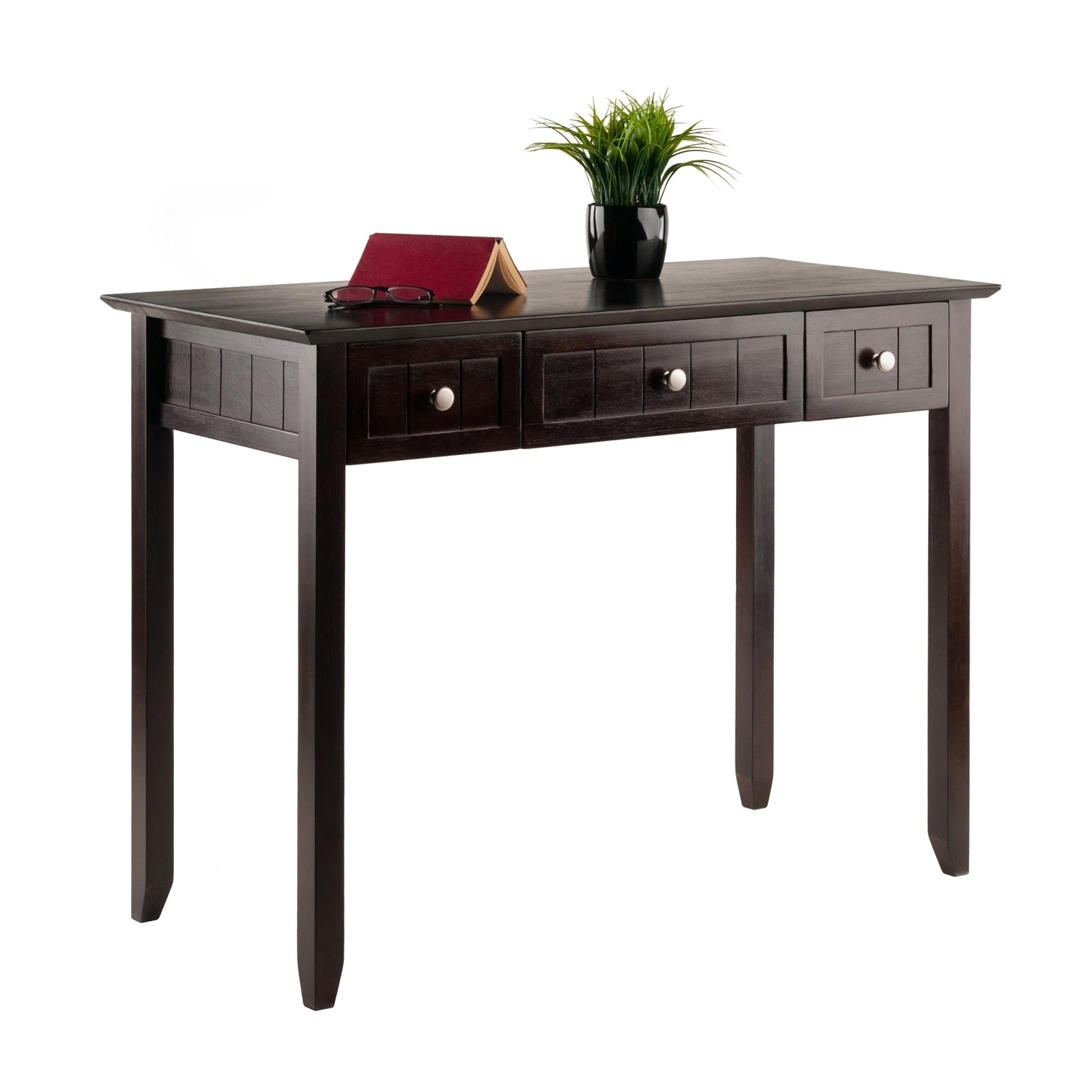 Shop Winsome Burke Solid And Composite Wood Writing Desk In Coffee
