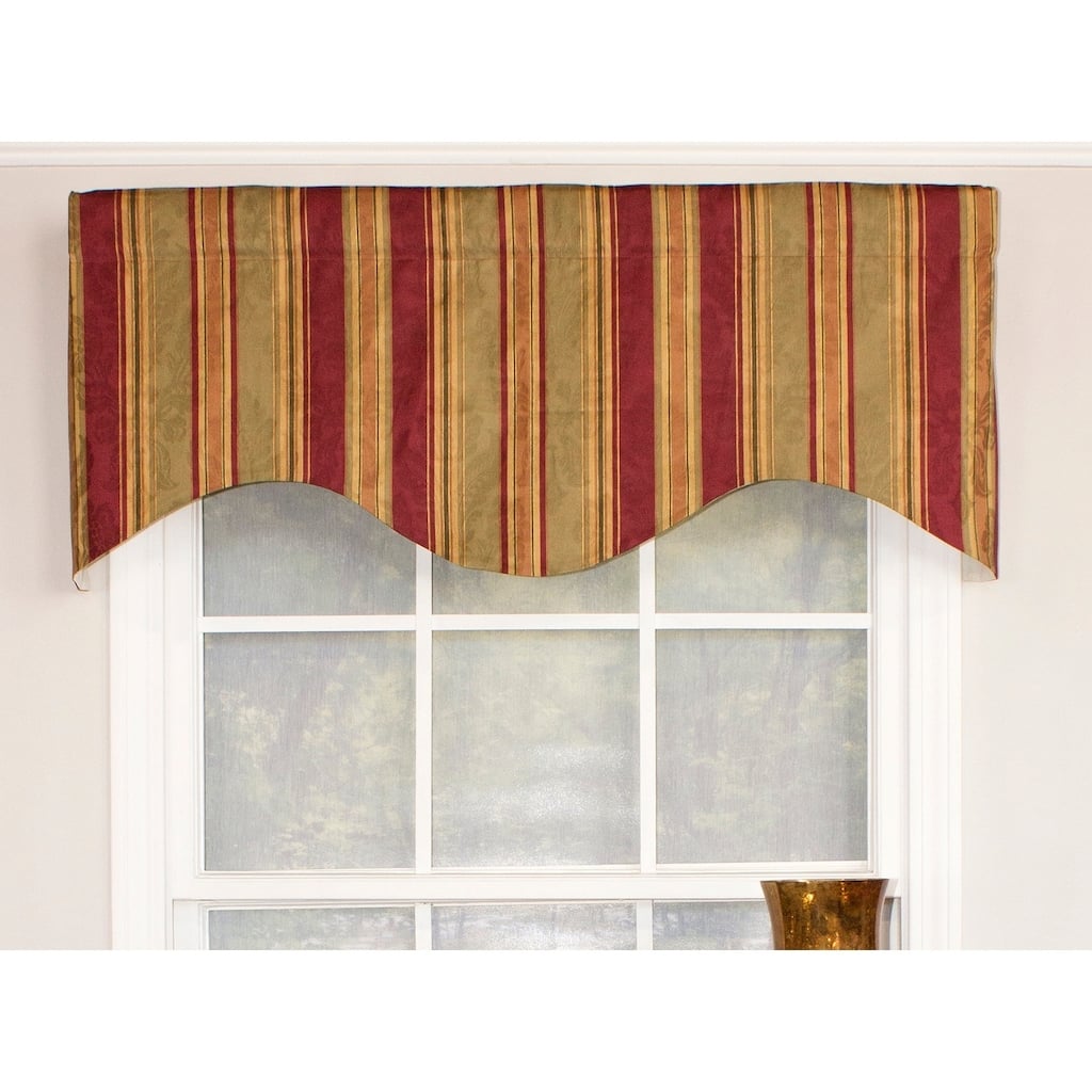 RLF Home Nigel Stripe Cornice Window Valance