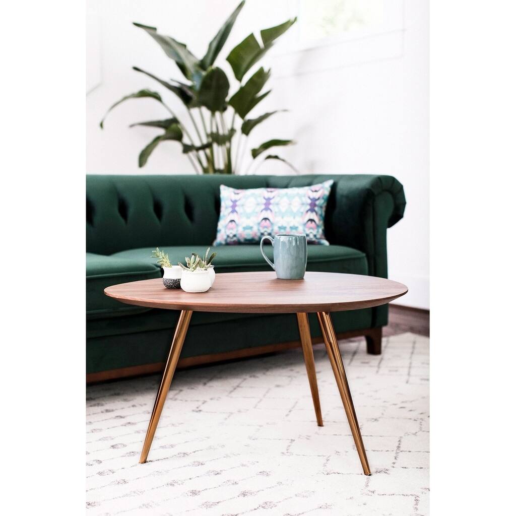 Small Mid-Century Modern Living Room Wood Coffee Table