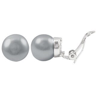 Shell Grey Pearl Clip-on Earrings 