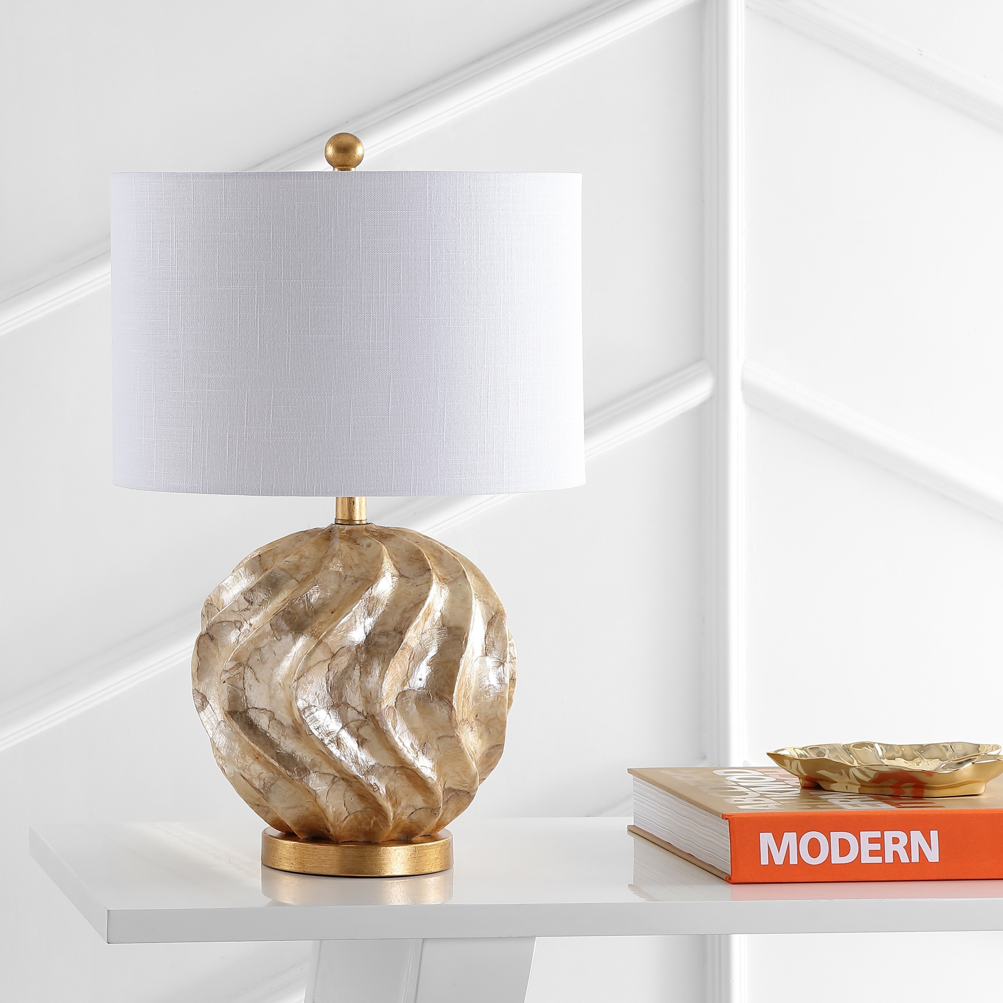 gold sphere table lamp