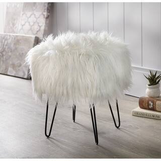 White Foot Stool Online At Our Best Living Room Simple Living Miranda Square Stool