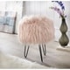 preview thumbnail 3 of 5, Simple Living Patrice Round Stool Blush Pink