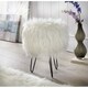preview thumbnail 2 of 5, Simple Living Patrice Round Stool White