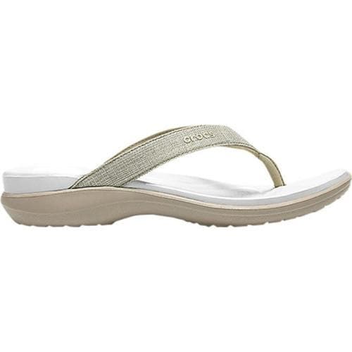 crocs women's capri v shimmer flip flop