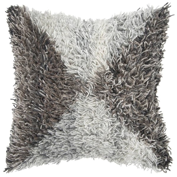 Rizzy Home Geometric Natural Decorative Down Filler Pillow - 20"x20"