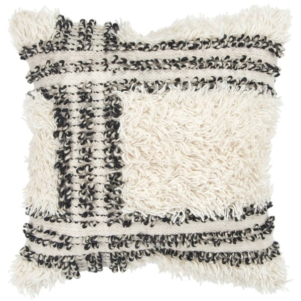 Rizzy Home Stripe Natural Decorative Down Filler Pillow - 20"x20"