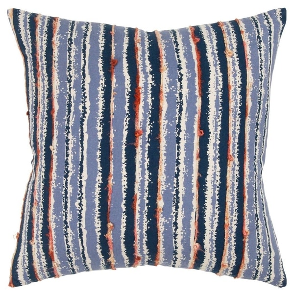 Rizzy Home Stripe Blue Decorative Poly Filled Pillow - 20"x20"