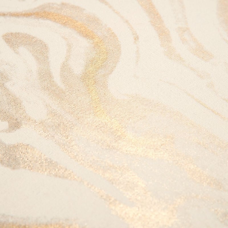 Abstract Ivory/Gold Decorative Down Filler Pillow
