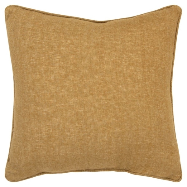 Rizzy Home Solid Gold Decorative Down Filler Pillow - 20"x20"