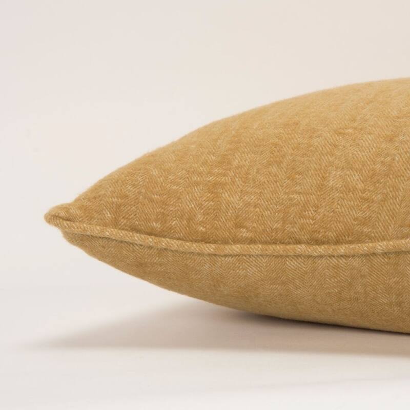 Gold Solid Welted Decorative Pillow