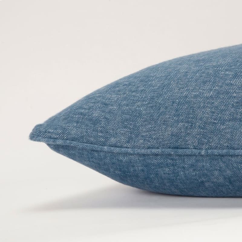Blue Heathered Pillow Cover