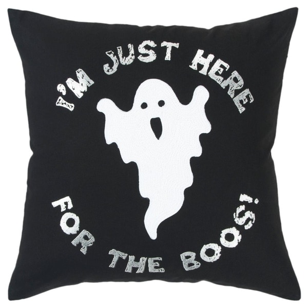Rizzy Home Ghost White/Black Decorative Down Filler Pillow - 20"x20"