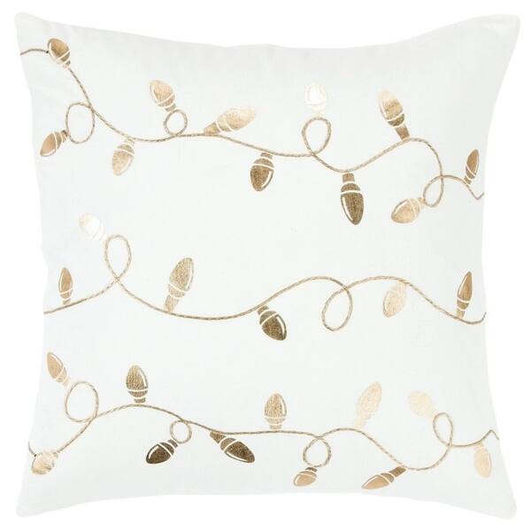Shop Rizzy Home Light Strand White Gold Metallic Decorative Down