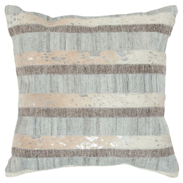 Rizzy Home Stripe Natural/Gray/Beige Donny Osmond Home - 20"x20"