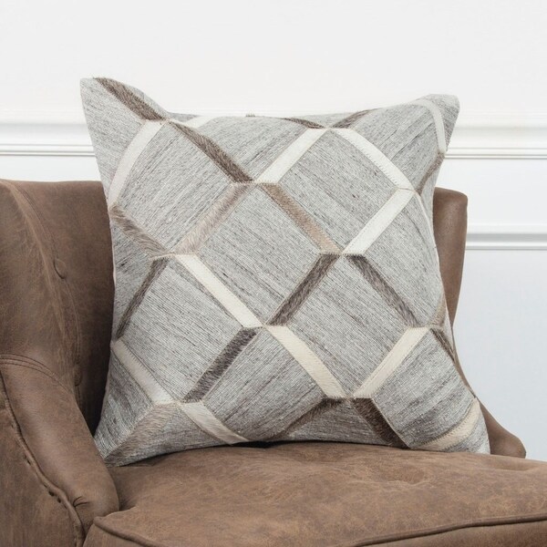 Rizzy Home Fretwork Natural/Black Donny Osmond Home - 20"x20"