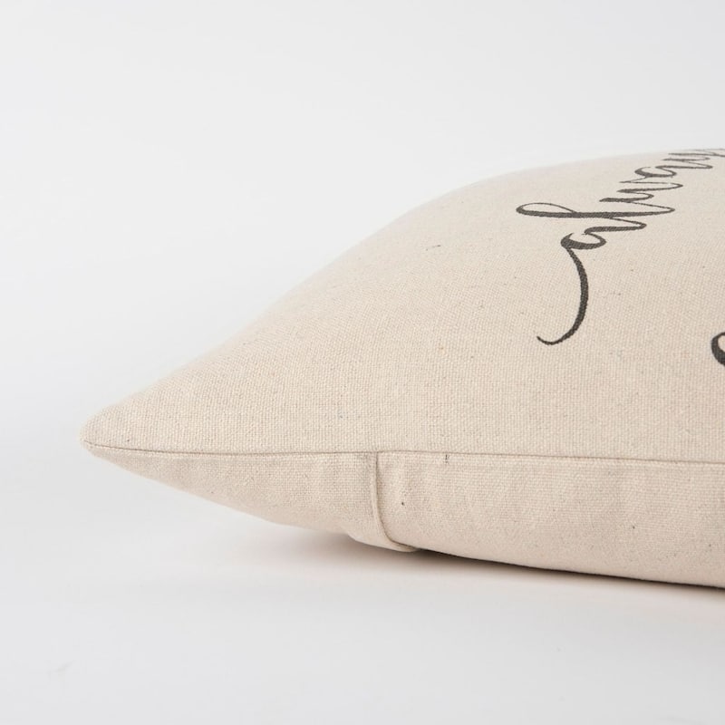 "Always Stay Humble & kind" Natural Decorative Pillow Cover