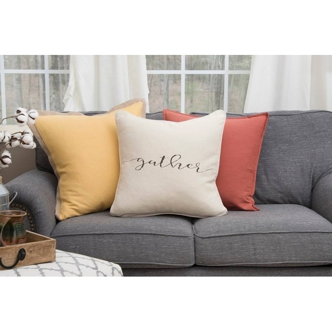 "Gather" Natural Decorative Poly Filled Pillow