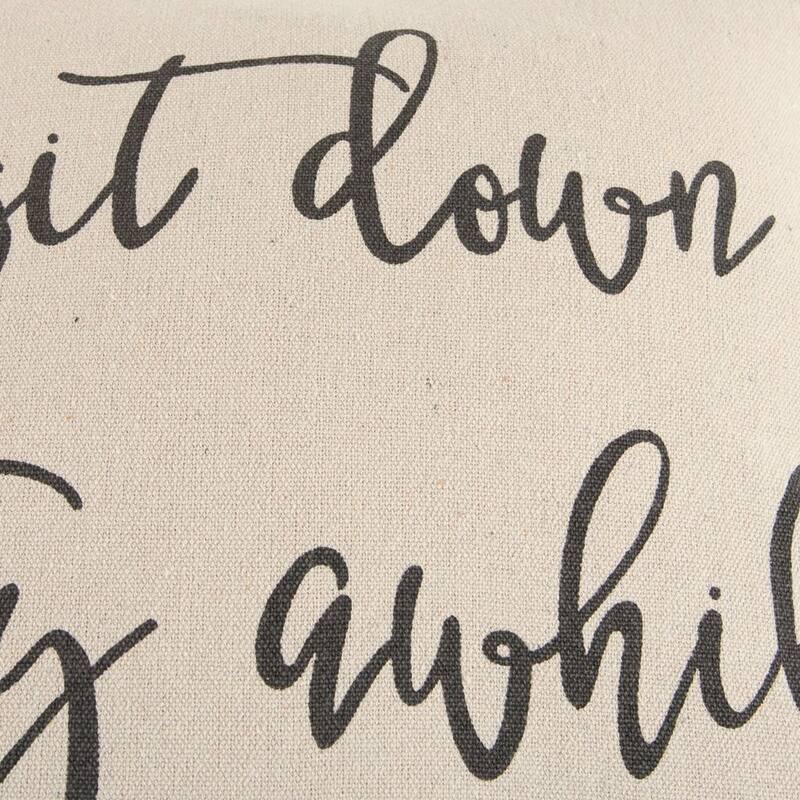 "Sit down, Stay awhile" Pillow Cover