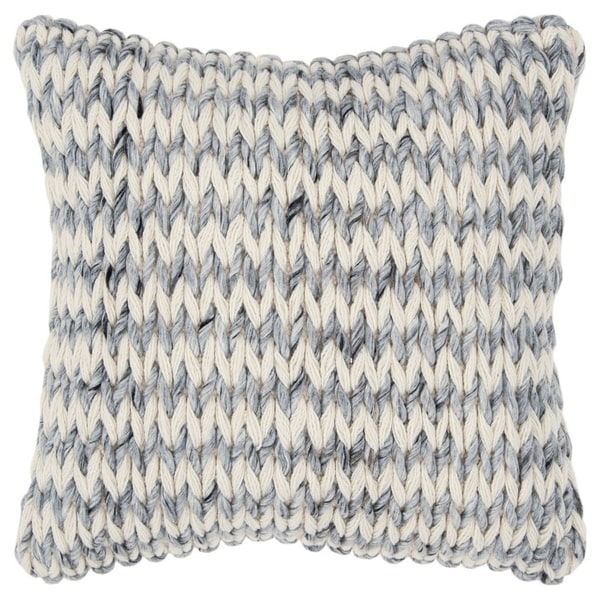 Rizzy Home Chunky knit Natural/Gray Donny Osmond Home - 20"x20"