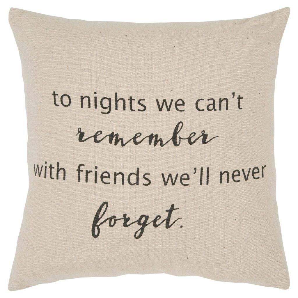 "To The Nights We Can't Remember..." Pillow Cover
