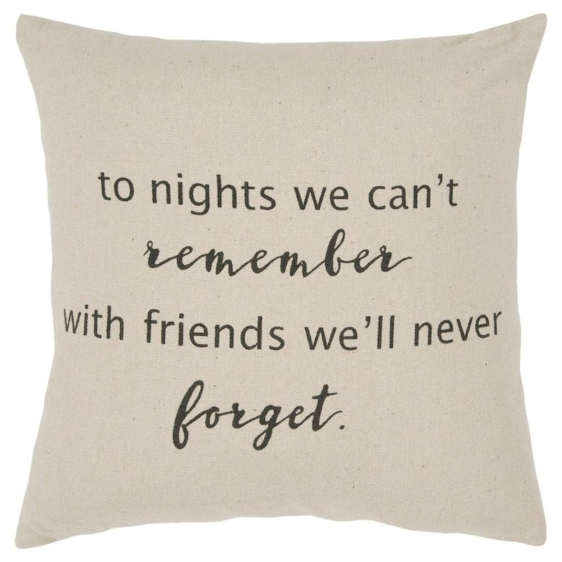 "To Nights We Can't Remember..." Pillow