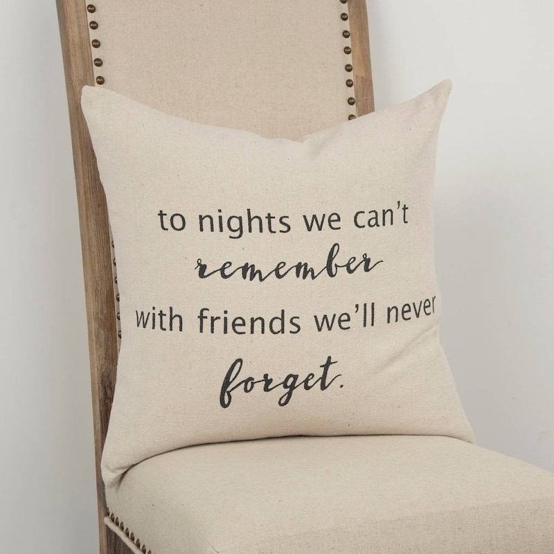 "To Nights We Can't Remember..." Pillow