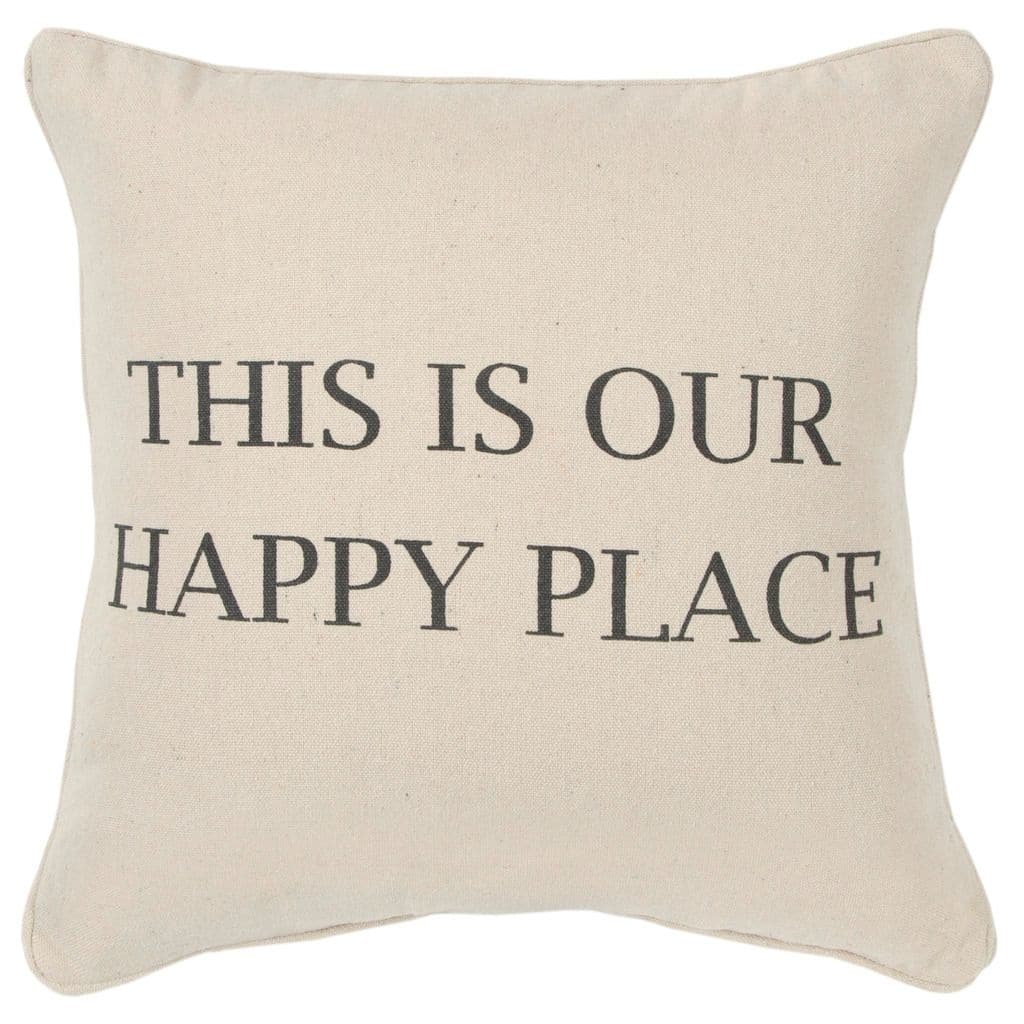 "THIS IS OUR HAPPY PLACE" Pillow Cover