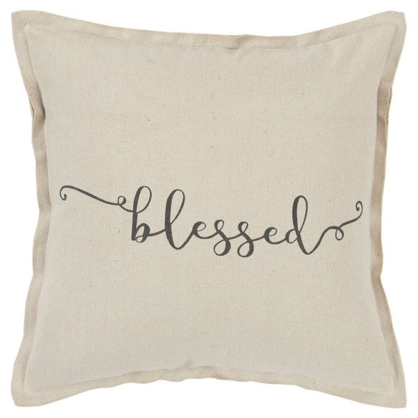 Rizzy Home Sentiment Natural Decorative Poly Filled Pillow - 20"x20"
