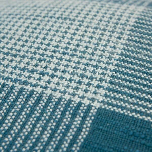 Shop Rizzy Home Plaid Dark Teal White Decorative Poly Filled
