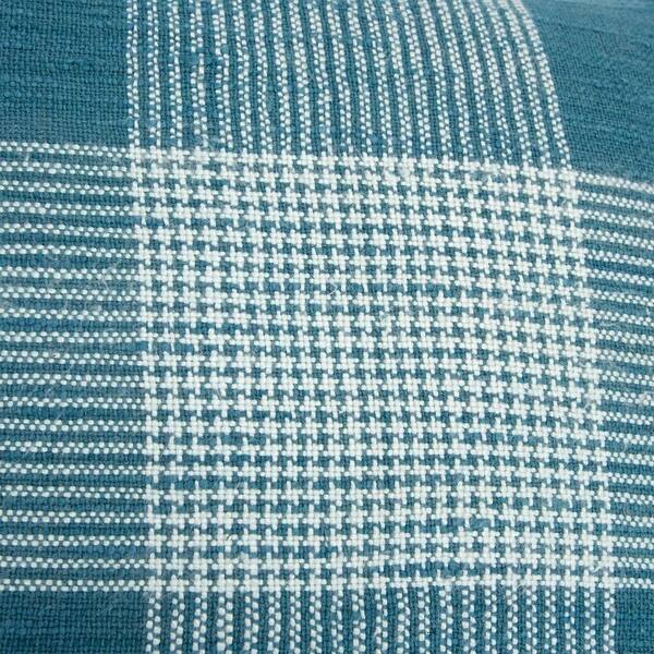 Shop Rizzy Home Plaid Dark Teal White Decorative Poly Filled