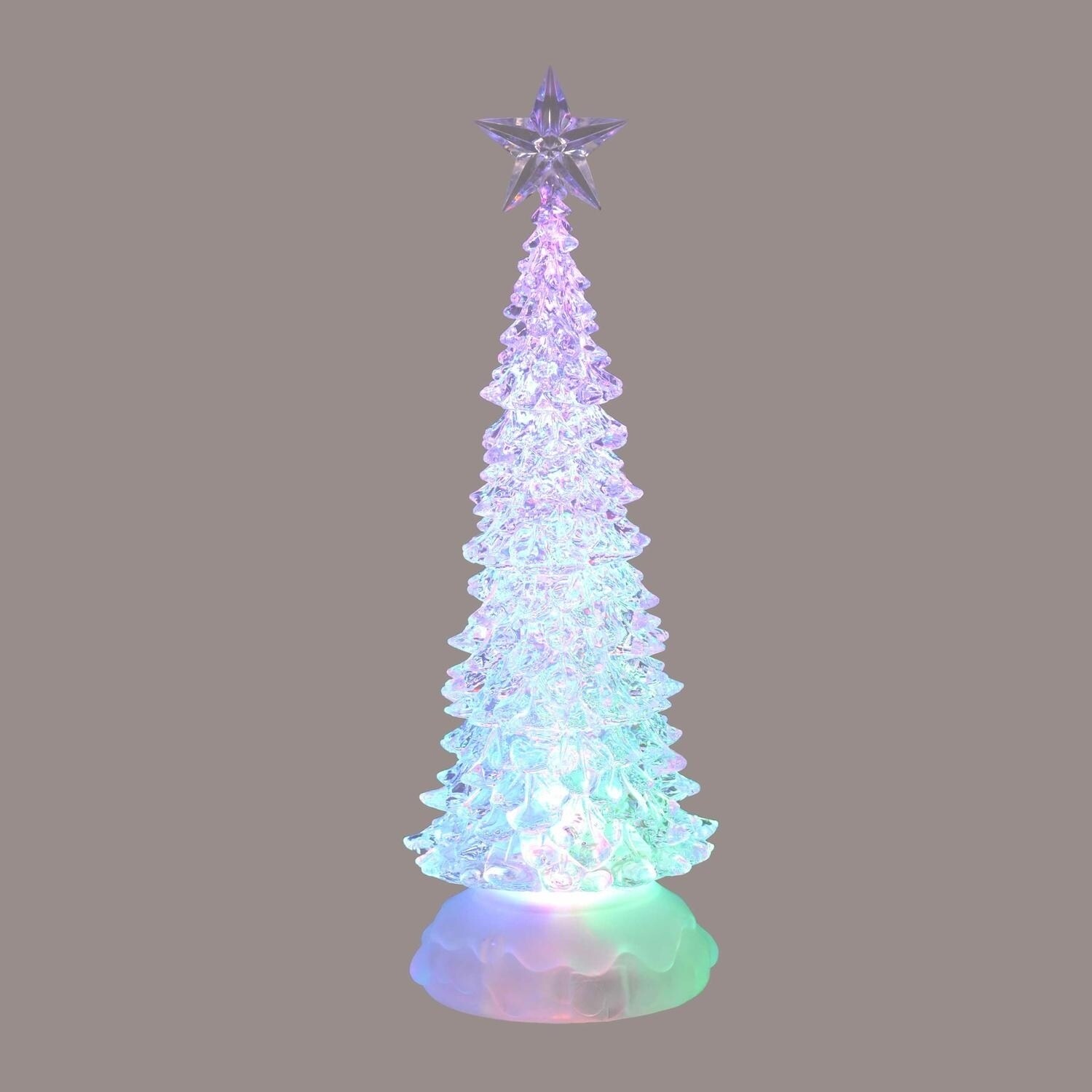 ADVEN Crystal Christmas Tree with LED Lights Tabletop Battery