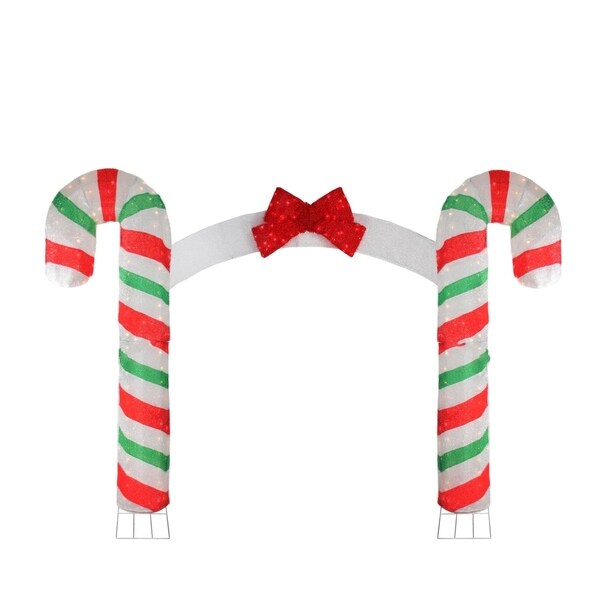 Shop 10 X 7 Candy Cane Lane 3d Pre Lit Red Green And White