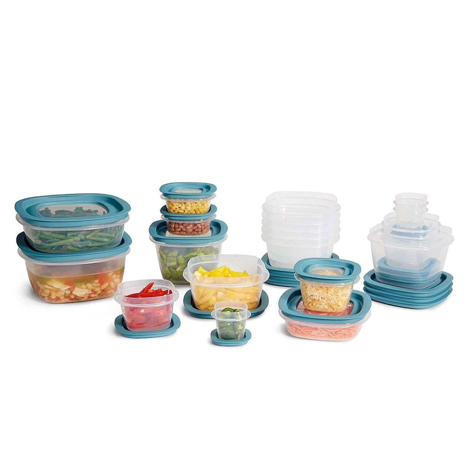 Rubbermaid Flex /& Seal 26 pc Food Storage Container Set ~ Easy Find Lids ~ Blue