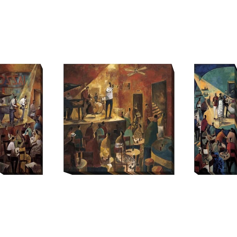 Jazz Club, Red Jazz, and Blue Jazz by Didier Lourenco 3-piece Gallery ...