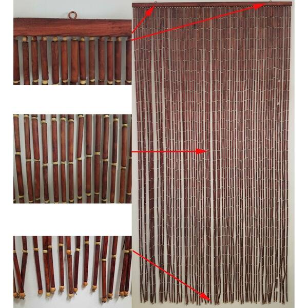 Shop Evideco Wooden Sticks Beaded Curtain Doorway 65 Strings