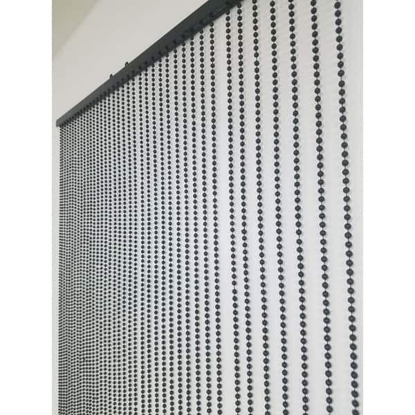 Shop Evideco Round Beads Curtain Doorway 40 Strings Black 86 6 H X