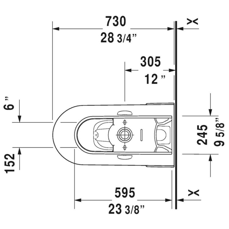 Duravit ME by Starck One Piece Elongated Rimless White Toilet