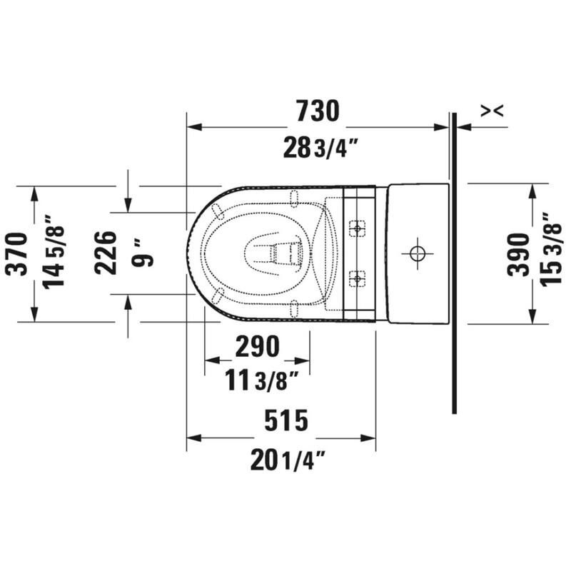 Duravit ME by Starck One Piece Elongated Rimless White Toilet