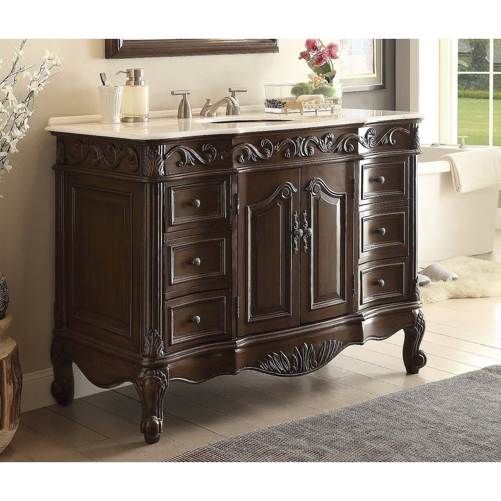 48" Benton Collection Beckham Classic Brown Bathroom Vanity