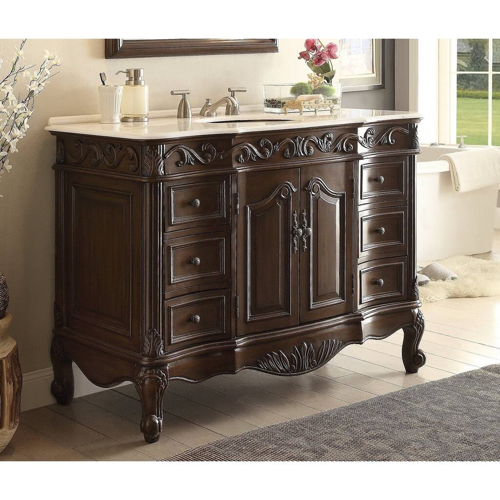48" Benton Collection Beckham Classic Brown Bathroom Vanity