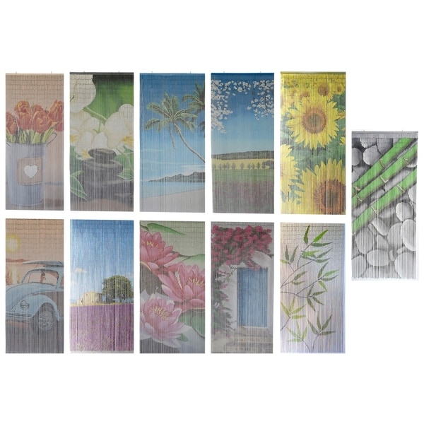 Shop Evideco Bamboo Beaded Curtain Doorway 90 Strings 78 8 H X
